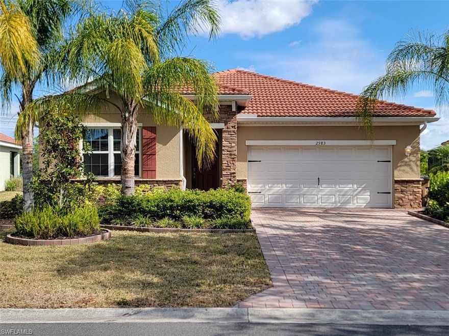 Welcome to carefree Florida living in the fabulous 55+ community of Cascades at River Hall! This TURNKEY home offers 2 bedrooms, 2 bathrooms, and a versatile den that can easily serve as a third bedroom with a pull-out sofa. Thoughtfully designed and loaded with upgrades, this residence is truly move-in ready. Enjoy peace of mind with IMPACT WINDOWS and appreciate the attention to detail throughout, including crown molding, 8-foot doors, high baseboards, tile flooring throughout, whole house water softener and high-end ceiling fans. The kitchen shines with quartz countertops, a stylish backsplash, and under-cabinet lighting, while the guest bathroom features a fully remodeled walk-in shower. The primary closet is outfitted with custom cabinetry, and the epoxy-coated garage floor adds a sleek, finished touch. Enhanced upgraded landscaping frames beautiful lake and preserve views, offering privacy and serene surroundings. The low HOA covers all lawn care, cable, and internet, and residents enjoy resort-style amenities including pickleball, tennis, and bocce courts, a state-of-the-art fitness center, and a vibrant social calendar filled with activities and events. This is the perfect opportunity to embrace the relaxed, active lifestyle Cascades at River Hall is known for.