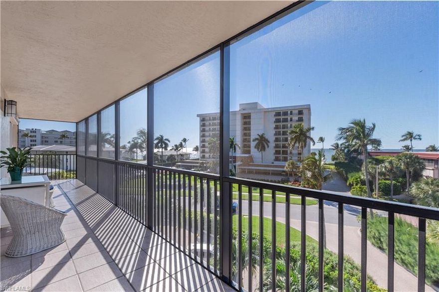 C.16767 - Waterfront Living at its Best on Fabulous Gulf Shore Boulevard in Naples! Gulf View from every room of this corner condo. You will enjoy life in Naples relaxing in the 35 foot screened Lanai with year round  sunsets. Featuring High Impact Hurricane rated windows and doors, new air conditioning in 2018, plenty of closet space, air conditioned storage room and under building parking. To make this condo feel like home, the seller is offering a $50,000 remodeling credit at closing. The condo is being offered "as is" with the right to inspect. Beacon House is a beautiful bay front complex of 2 high-rise buildings with a full time manager, boasting a secure lobby, bay front heated pool, kayak racks, party room, guest suites, gas grills and marina with direct access to the Gulf of Mexico. Nicely located steps from the Moorings Private Residence Beach. Location, Beauty and Value!