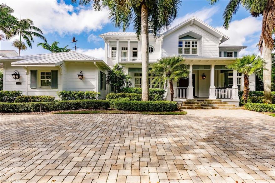 New Price! Live your BEST Life! This is a “Old Florida Charmer”! The house is a Stofft Cooney design, with 5,200 square feet of luxurious living space on one of the widest canals in charming Aqualane Shores. Four bedrooms serve as 4 separate suites, providing plenty of privacy and space. There are two masters on the main floor that have their own private entries to the pool and canal. An expanded dock and heavy-duty boat lift preside over a deep canal basin. The amenities include top notch finishes such as character grade hickory wood and slate floors throughout, 8' solid wood doors with oil rubbed bronze hardware and transom windows. Absolute black granite surfaces, Decor gas stove, double Thermador oven, Sub-Zero refrigerator and two Bosch dishwashers. The rear yard has a pool, spa and outdoor grill, as well as covered comfortable seating area with a gas fireplace. The beach and famous “3rd Street” are a ten-minute walk away. Luxurious comfort at its best in Aqualane Shores!