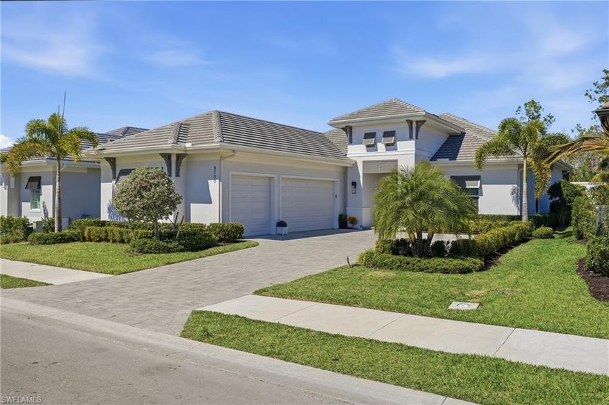 Move in ready and thoughtfully upgraded, this Cambria III in Caymas offers refined finishes and modern convenience in one of Naples’ newest luxury communities. Featuring 2,627 square feet under air with 3 bedrooms plus den, the great room floor plan is enhanced by added designer lighting, custom chandeliers and smart home integration throughout.

The gourmet kitchen showcases quartz countertops, gas cooktop, wall oven and a spacious island that flows seamlessly into the main living area. Pocketing sliders open to an expansive covered lanai complete with outdoor kitchen, custom pool and spa, creating an effortless indoor outdoor lifestyle.

Set against a preserve backdrop, the home offers privacy and lush green views without the wait of new construction. A whole house generator provides peace of mind, while impact glass and natural gas service add long term value and efficiency.

The oversized three car garage with epoxy flooring delivers both functionality and finish rarely found in this price point.

Caymas is a gated, amenity rich community spanning 780 acres in South Naples, offering a clubhouse, fitness center, dining, pickleball, tennis, dog park and more. This is luxury living without the build timeline.