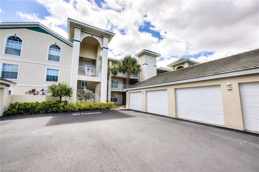 Pet Friendly Condo with a 1 CAR GARAGE located in the highly sought after area West of 41. You will be minutes from the sandy Gulf Coast beaches of SWFL. Conveniently located near shopping and dining you will love this 1st floor, 2 bedrooms, 2 full bath unit. You will enjoy the open floor plan that allows natural light into every room. The kitchen features white cabinets, a breakfast nook, and pantry. The new vinyl plank flooring thru out makes it easy to clean the sand off your feet while providing less impact on your joints and its high durability makes it pet-friendly. With the community pool in your backyard, entertaining is a breeze, come enjoy the Florida Lifestyle. There is ample guest parking space in additional to your very own private garage. Air Conditioner, Dishwasher, and Refrigerator were all replaced in 2015. Disposal and Hot Water Heater were replaced in 2014.