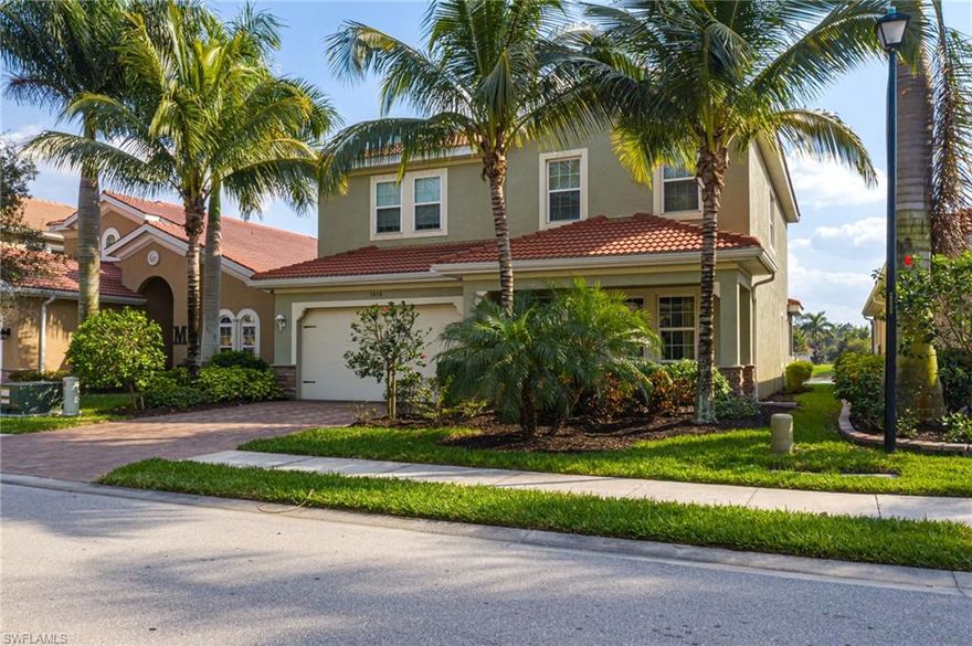 Located in the very desirable Lindsford community, this 4 bedroom 3 bath home has over 3100 sq ft of living space and has been exceptionally-well maintained. The popular two-story Ellington floor plan is perfect for a large family and/or entertaining, offering an additional oversized loft area with a full bath that is perfect for a game room or theater setting. Upgrades include granite countertops and stainless appliances, a new 5-ton HVAC system with uv lighting, reverse osmosis system in kitchen, and an extended lanai to enjoy the peaceful setting and lake views.  This active gated community features an extensive Fitness Center, Basketball, Tennis, Resort Pool, Bocce Ball and Low HOA fees. Close to I-75, shopping, RSW International Airport, Gulf Coast Town Center and the Downton Historic District, and the beaches are just a short drive.