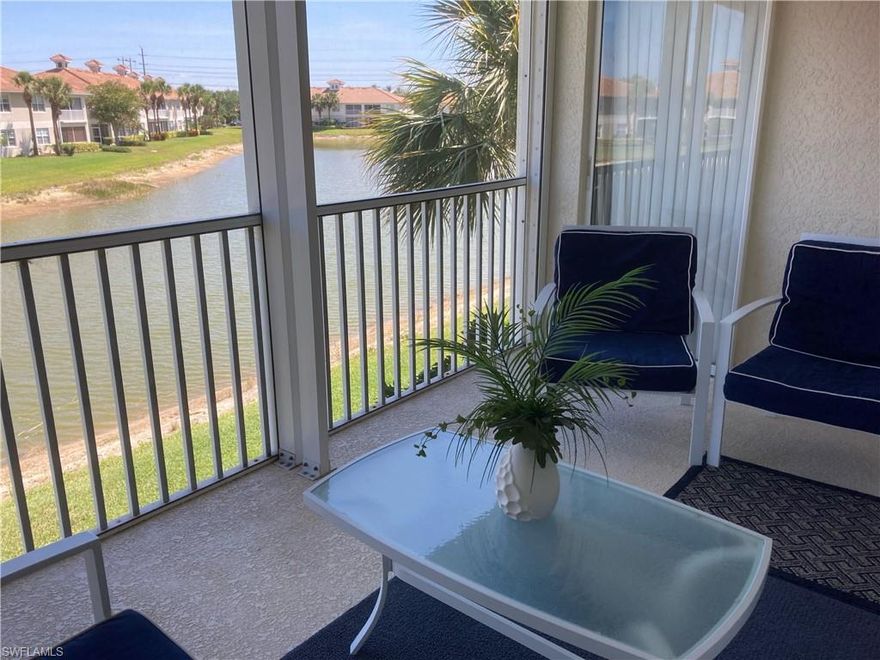 Available ONLY December 17th 2026-January 31st 2027. Location, Location, Location. Spacious 2nd floor 2br/2ba lake view condo with detached one car garage. Bridgewater Bay is in the heart of Naples yet secluded from the traffic. Close to the best shops and restaurants in town (Mercato, Waterside Shops and The Village on Venetian Bay). Only 5 miles to Vanderbilt Beach and Clam Pass Beach. Bridgewater Bay is a gated community that focuses on a relaxed lifestyle. Resort style amenities include clubhouse with two pools (one is screened lap pool), tennis courts and pickleball, library, billiards, fitness center with cardio equipment and wet & dry sauna. Bridgewater Bay also offers lightened tennis courts, bocce, basketball courts, putting green and play area.