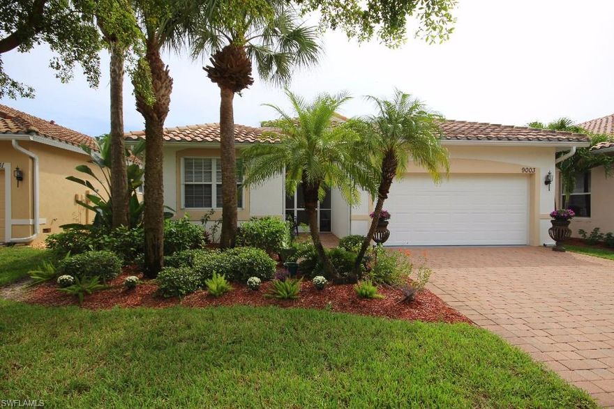This impressive great room Aruba floor plan will WOW you when you walk in.  The kitchen includes stainless steel appliances (2013), granite counter tops (2014), refaced cabinets (2015), a breakfast bar and breakfast nook.  Living area has vaulted ceilings, crown molding, and laminate wood floors.  The living and dining rooms have large sliding doors that lead out to the screened lanai. The master bedroom has vaulted ceilings, a large window and two walk-in closets.  The master bathroom has dual sinks, separate tub and shower and makeup vanity.  Guest bedroom and bath are very welcoming.  The Den can be used as a home office or 3rd bedroom.  Laundry room has extra shelving and a closet for storage.  Upgraded fans and fixtures can be found throughout the home. The AC was replaced in 2013. The covered and screened lanai is spacious and has a lovely lake view.  The front porch of the home is also screened. Exterior features include: tile roof, paver block driveway, accordion shutters, rain gutters, and automatic sprinklers.  The Cascades is an active over 55 community (20% can be younger) and offers plenty of amenities: indoor/outdoor pool, tennis, fitness center, hobby room and more.