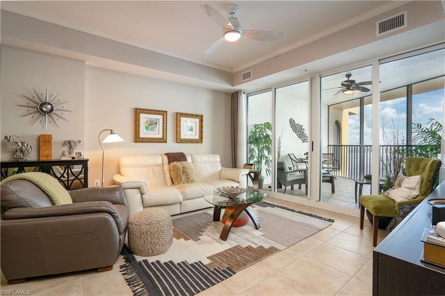 Enjoy fabulous Caloosahatchee views from this well maintained 3 bedroom 2 bath luxury high rise condo in downtown Ft. Myers. Picture having your morning beverage on your private screened lanai marveling at the abundant wildlife that you see with riverfront living. Beautiful kitchen with granite countertops and real solid wood cabinets. Tile floors in kitchen and baths and carpeting in bedrooms. Walking distance to Historic downtown area with it's many shops and dining experiences. Take part in the abundant special events the area offers year round. There is a trolley service in season to the downtown area. Good size separate storage unit steps from front door. This unit includes 2 spaces in parking garage. The building has guest units that are available. Onsite management with Concierge services. Heated pool and spa, fitness room, BBQ area, sauna, business room, billiards, theater and active social scene. Owners never rented the unit and only used a few months yearly.