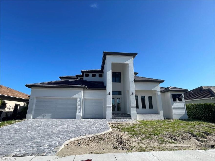 WATERFRONT New Construction Home & just 6 Blocks to Resident’s Beach / Mackle Park. This Custom Home has 4 Bedrooms, 4.5 Bath, 3 Car Garage, Heated Pool w/ Oversized Spa, 2 Covered Lanai Areas plus a Covered Terrace on 2nd Floor. 
The Main Level has an Open Layout w/ Great Water Views from everywhere. When you Enter this Home you will notice the Tile Plank Flooring that flows throughout the house, the Family Room that has 10ft Sliding Pocket Doors to your lanai will let Amazing breezes in your home. The Gourmet Eat-in Kitchen has it All from Quartz Counter Tops, Tile Backsplash, Hidden Walk in Pantry,Custom Cabinets w/Lights, Upgraded S/S Appliances & a Huge Center Island will be Perfect for those Home Chefs & Family Gatherings. The Master Bedroom has Great Views, 2 Walk In Closets, Master Bath w/Walk in Shower, Separate Tub, Dual Vanities & Custom Tiles. There is Another Bedroom w/Full Bath (Also used as POOL BATH) on the Main level, along with Office/Guest Room &Laundry Room. Head up to the 2nd Level & see the 2nd spacious Family Room that leads to 2 More Bedrooms, each w/their own Full Bath & Access to your 2nd Floor Terrace Overlooking your Pool & Water Views!!! My Favorite parts of this Home are: The Big Pool w/Oversized Spa, Spacious Outdoor Areas to BBQ & Entertain, Location of this house is Spectacular w/8 New Luxury Homes on this Court, One Bridge but w/ 14ft Clearance , just Blocks to Residents Beach & the Upgrades throughout the House..