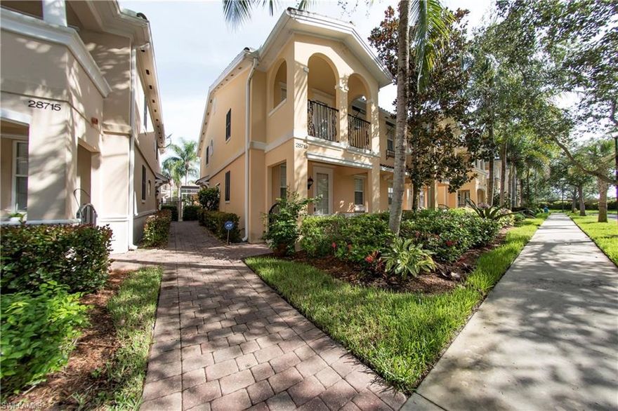 How would You like to try out the Florida Lifestyle to see if it’s for You? Available May through December 2026! EVERYTHING is Included! (Including ALL Utilities!) Light and Bright, Opened and Airy Floor-plan Describe this Beautiful, Fully FURNISHED, Turnkey “Cayman Model” 3Bedroom/3Bath Townhome with 2 Car Attached Garage (via PRIVATE COURTYARD) Nestled in the quiet, peaceful, well-groomed San Remo Community Built by Celebrated DiVosta Builders known for their Fortified Poured Solid Concrete Walls. Two Master Suites, each with their own Baths, occupy the upstairs, located on opposite ends for Maximum Privacy. Numerous Upgrades included: Walk-In Closets in ALL Three Bedrooms, Wood Floors, Ceramic Tile, Large Soaking Tub, Breakfast Bar as well as a PRIVATE Courtyard that connects from the Private Double Garage to the Home which enhances your Overall Experience of Living here. Amenities Included: Resort Style Community Pool, State of the Art Fitness Center, Playground, Tennis Courts, Jogging and Bike Path, and Community Center. Located Minutes from Bonita Springs Pristine Beaches, RSW International Airport, Florida Gulf Coast University, Germain Arena, Naples Philharmonic, Miromar Outlet Malls, Great Fishing, Fine Dining, Amazing Shopping and an Abundance of Water Sports. Available Off-Season. Please Come Take a Look, Easy to Show!