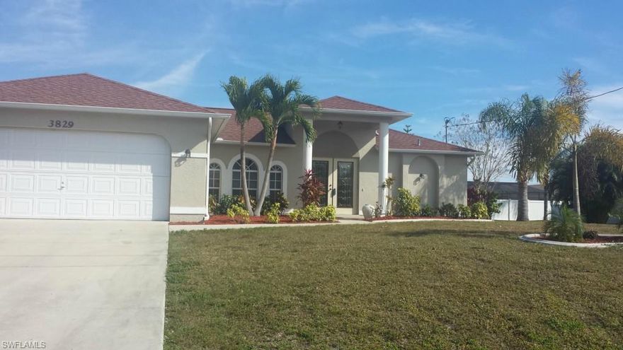 Almost like new!  Home has been re-plumbed and has a new roof, pool pump, hot water heater and paint.  Two year old dishwasher, stove and A/C.   Upgraded kitchen and master bath.   Wow!   Original owners that have loved and cared for this pool home that is walking distance to library and grocery store.   Six foot chain link fence.   Open floor plan.