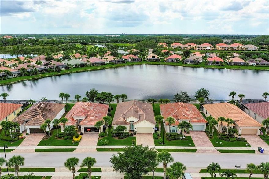Enjoy spectacular sunset views over one of the Plantation’s largest lakes through the extended lanai’s picture window. This bright, open-plan single family home with 3 beds + den, 3 full baths & a 2-car garage has recently had the kitchen and living/formal dining areas renovated. The Danish-style, light-wood cabinets are complemented by quartz countertops, a central island & stainless-steel appliances. There is a casual eating area off the kitchen. The spacious master bedroom has a picture window view of the lake. Two walk-in closets lead to a master bathroom that has a soaking tub, frameless-glass walk-in shower & 2 separate sinks. The other bedrooms have fitted closets, as well. Plantation shutters are found throughout the house, which is tiled on the diagonal with a dark-wood floor in the den. Hurricane-impact windows are found on the front windows & door. Accordion hurricane shutters are fitted through the rest of the windows, with an electric roll-down shutters on the lanai and front entry. The house was recently painted inside & out. The newer HVAC still has 5 years of guarantee & there is a whole-house water filtration system. Clothes washer & dryer are new.