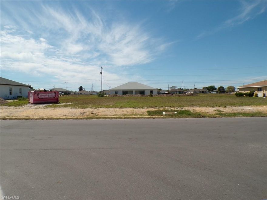 This presents a prime opportunity to develop on a multi-family lot in Cape Coral, situated within the highly sought after Flood Zone X, where flood insurance is not required.  With city water, sewer, and irrigation already in place, this property is ready for development, making it a perfect choice for investors or those looking to generate rental income.
Situated in a rapidly growing area, this lot offers convenient access to Pine Island Road, where you’ll find endless shopping, dining, and entertainment options. Just 18 miles to I-75, commuting is a breeze, while nearby attractions like Sun Splash Water Park, local golf courses, parks, and nature preserves provide plenty of recreation for residents.
Cape Coral continues to be one of Southwest Florida’s most sought after markets, offering boating access, year round outdoor activities, and a vibrant community atmosphere. Whether you’re planning to build a duplex or expand your investment portfolio, this property presents incredible potential.
Don’t miss this opportunity to secure a prime piece of Cape Coral real estate—priced to sell and ready for your vision!
Seller has 3 other simlar lots also listed at 1910 NE 8th Place, 821 and 825 NE 15th Lane.
