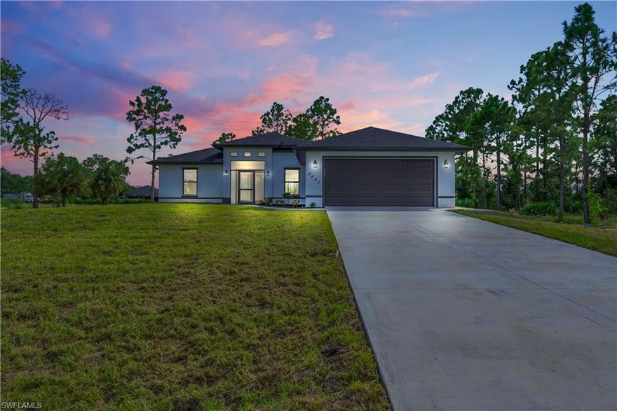 Welcome to your ideal retreat in LaBelle—set on a sprawling 1.25 acres where versatility and possibility meet. Imagine the freedom of wide-open space: whether you’re a long-haul truck driver who needs extra parking, an animal lover with room for horses and barnyard friends, or someone dreaming of building a workshop, this property gives you the land and lifestyle you’ve been searching for. Step inside and you’ll find a spacious, open-concept floor plan designed for both comfort and entertaining. The home offers 3 generously sized bedrooms, including a private master suite that feels like a true retreat. Your ensuite bath features modern finishes, giving you the perfect space to relax and recharge.The kitchen is a chef’s dream, complete with stunning granite countertops, stainless steel appliances, and ample cabinetry. Sleek tile flooring runs throughout, combining practicality with style and durability. Outside, the expansive lot offers privacy and endless opportunities—garden, ride, build, or simply enjoy your own slice of Southwest Florida freedom. Properties like this are rare, blending modern comfort with land that lets you create the lifestyle you’ve always wanted. Completed photos are from a previously sold model. Please do not visit the property without a scheduled appointment.