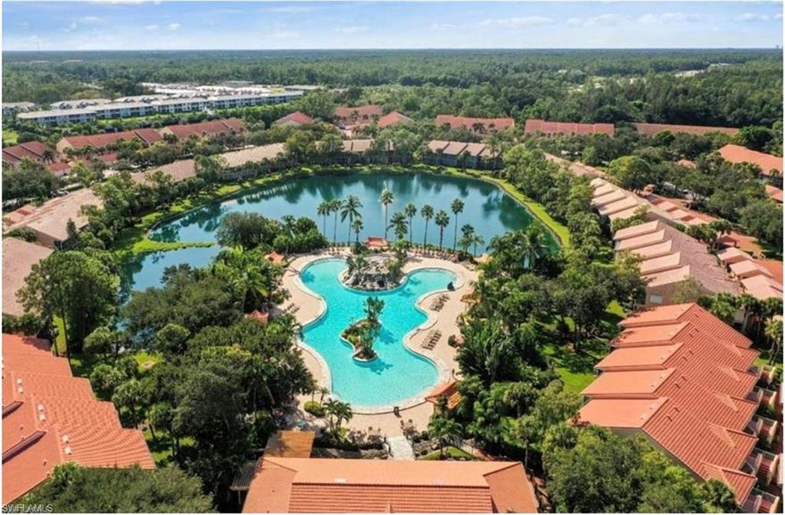 Located in the Rosewood Subdivision, within Falling Waters is this well kept first floor condo! With light pouring in from the 3 sets of sliding glass doors this space has plenty of sunshine to enjoy. While the living room sliders are open you can hear the rushing waters of the fountain just off the back lanai. With easy to clean laminate flooring throughout this space is ready to move in and enjoy! New microwave March 2022, Dishwasher 2019 and the refrigerator in 2017. Residents stay energetic and social with all the amenities offered starting with the beautiful resort style swimming pool, clay tennis, bocce ball courts, shuffle board, and a putting green this home has lots to do within the community. The location of this condo is also what makes it desirable, just a short drive to fabulous dining, world class shopping and gorgeous white sand beaches! Start your Naples lifestyle here, let it be your primary residence, second home or vacation rental this is a great opportunity to enjoy everything the South Florida lifestyle has to offer!