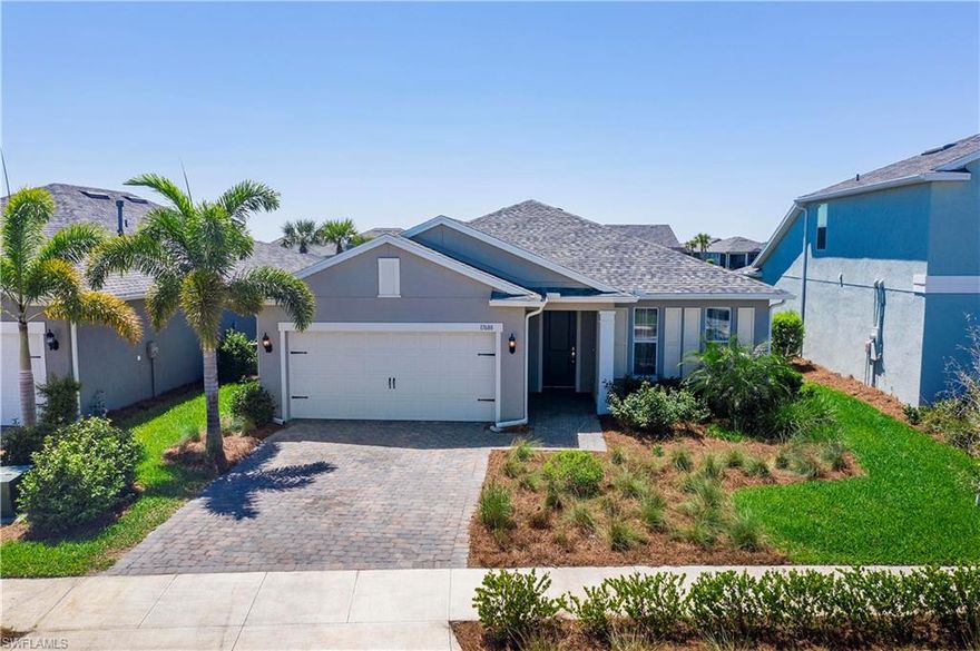 BACK ON MARKET! Located in Babcock Ranch, this Canopy floor plan from Pulte is ready for a new family to call it home. At just under 2,000sf, this home has 3 bedrooms plus a den, 2 bathrooms, and a 2 car garage. Lakefront view and southern exposure make watching beautiful SWFL sunsets as easy as stepping out on to the lanai. Additional features include quartz countertops, stainless steel appliances, 8 foot doors, tray ceiling, and large walk-in closet in master bedroom. Monthly HOA fee of $251 includes landscape maintenance and Centurylink 1 Gig internet access.