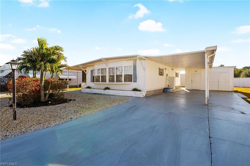 A great example of an affordable, well-cared-for, property in one of the premier manufactured home communities in  North Fort Myers. This furnished, move-in ready home, includes everything you need to simply start living the SW Florida lifestyle — including a golf cart to take you to the course! Roof is three years old and mechanicals are sound and the smart use of space makes this a perfect winter retreat or year-round residence. Six Lakes Country Club is a vibrant, 55+ community with outstanding amenities including a challenging par-60 golf course, clubhouse, restaurant, huge community room, pool and courts for pickleball and tennis. You won't be disappointed with this home OR the fantastic community.