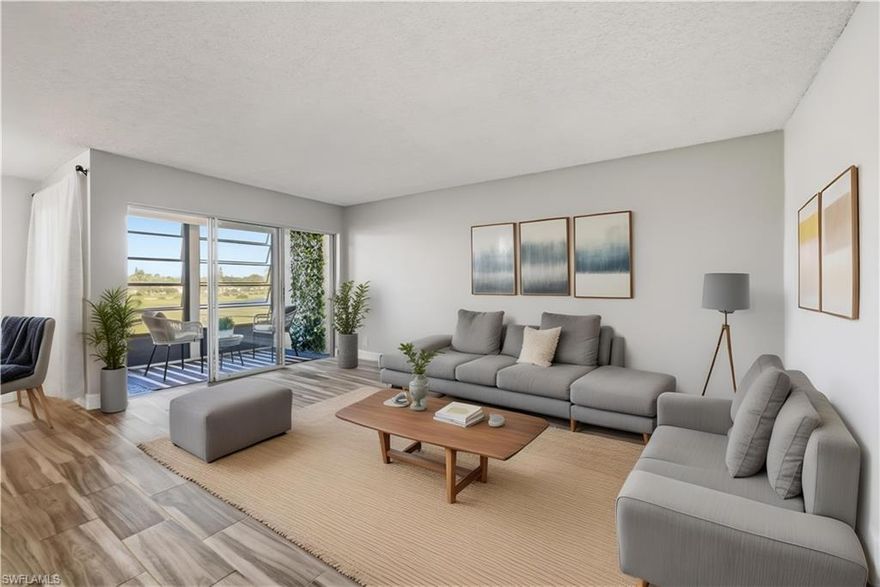 Amazing location - just 10 minutes from 5th Avenue and the beach! A hidden gem - quiet non gated community of Lakewood. Freshly renovated! Light and bright 1 bedroom, 1 bath condo with a screened-in lanai overlooking the verdant golf course.
HOA fees include water, basic cable, high speed internet, landscaping, community pool and trash removal. 
Recent upgrades include painting as well as freshly painted lanai floor, new tile in the shower, new fixtures and more. 
HOA allows 30 day leases 3 times per year and small pets.