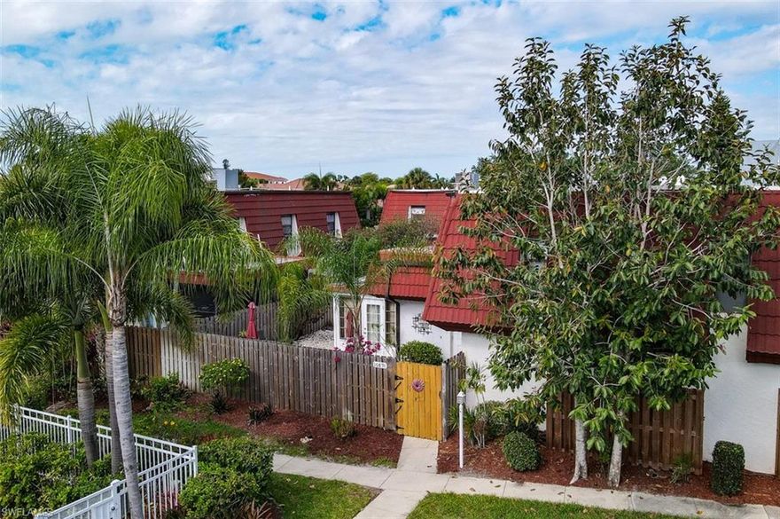 Charming, Move-In Ready Townhome in Peppertree Pointe!
Beautifully maintained 2-bedroom, 2-bath townhome offering comfort, functionality, and a desirable Florida lifestyle. This residence features a large private fenced courtyard with wood decking and newer fencing, perfect for relaxing, grilling, and entertaining, along with two parking spaces conveniently located just outside the gate.
Interior features include tile flooring in the entry and baths, laminate flooring in the kitchen and dining area, and newer neutral carpeting throughout the living room, staircase, hallway, and upstairs bedrooms. The updated AC system (2025) and water heater (approximately 4 years old) provide added peace of mind.
The first floor offers a full bath and laundry area, a spacious living room with large windows overlooking the courtyard, a breakfast area, and a kitchen with ample wood cabinetry, generous counter space, and a breakfast bar open to the dining area. The dining space can also function as a family room and features a charming electric fireplace. A bright Florida Room with walls of windows provides additional living space, a large storage closet, and direct access to the courtyard.
Upstairs, the primary suite features a private balcony with views toward the pool area, ample closet space, and access to a full bath with dual sinks, spacious vanity, and tub/shower combination. The bathroom also offers hallway access for the spacious guest bedroom, which includes a walk-in closet and abundant natural light.
The property is offered mostly turn-key furnished (excluding primary bedroom furniture, lamps, and artwork). Included are all appliances, full-size washer and dryer, ceiling fans, light fixtures, window blinds, and curtains.
Located in the highly desirable Peppertree Pointe community, residents of Meadow Lark Cove enjoy access to a private heated pool just steps away. Association fees include water, sewer, pest control, building and flood insurance, roof replacement, lawn and land maintenance, and access to numerous amenities, including Pickleball, Tennis, and lovely walking paths winding around the Lakes throughout the community.
Community highlights also include a sandy beach along the Caloosahatchee River, a pavilion for gatherings, a community boat ramp with Gulf access, marina, fishing pier, and scenic walking areas. Boat slips and storage are available separately for lease.
Conveniently located near the white sandy Beaches of Sanibel Island and Fort Myers Beach, shopping, dining, theaters, medical facilities, RSW International Airport, and approximately 11 miles to the Downtown River District where you will enjoy all the Unique Shops, Boutiques, Entertainment, Restaurants, Music and Art Festivals and more!
Don’t miss this opportunity to own this well-maintained home in a sought-after waterfront community. Don't forget to view the virtual tour! Schedule your private showing today.