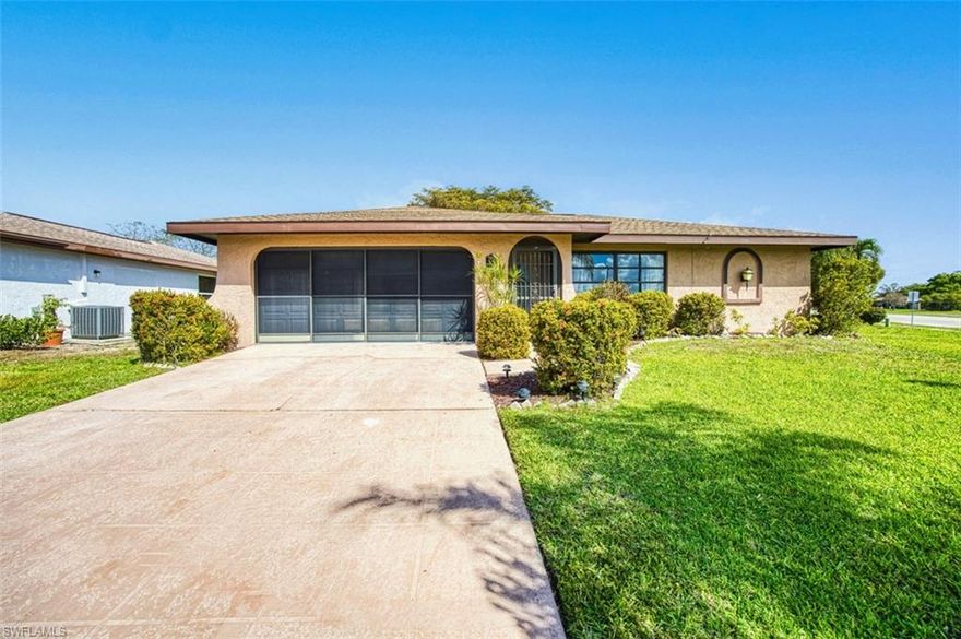 For nearly 40 years, this home has been lovingly cared for by the same owner, and now it’s ready for its next chapter. This 3-bedroom, 2-bath home sits on a corner lot in a well-established neighborhood and has been maintained in meticulous condition since 1987. While the interior remains mostly original, it offers a fantastic opportunity for the next owner to update and make it their own. The home features a spacious screened-in lanai and a convenient kitchen pass-through window, ideal for serving guests and enjoying the outdoor living space. The roof was installed in 2005 and the seller reports it has been well maintained with no known issues. Residents enjoy low HOA fees along with access to a community pool and clubhouse. The location is another big plus, just minutes from shopping, dining, beaches, and everyday conveniences. Priced to reflect the opportunity to update to your own style, this property offers a functional layout and endless potential for its next chapter.