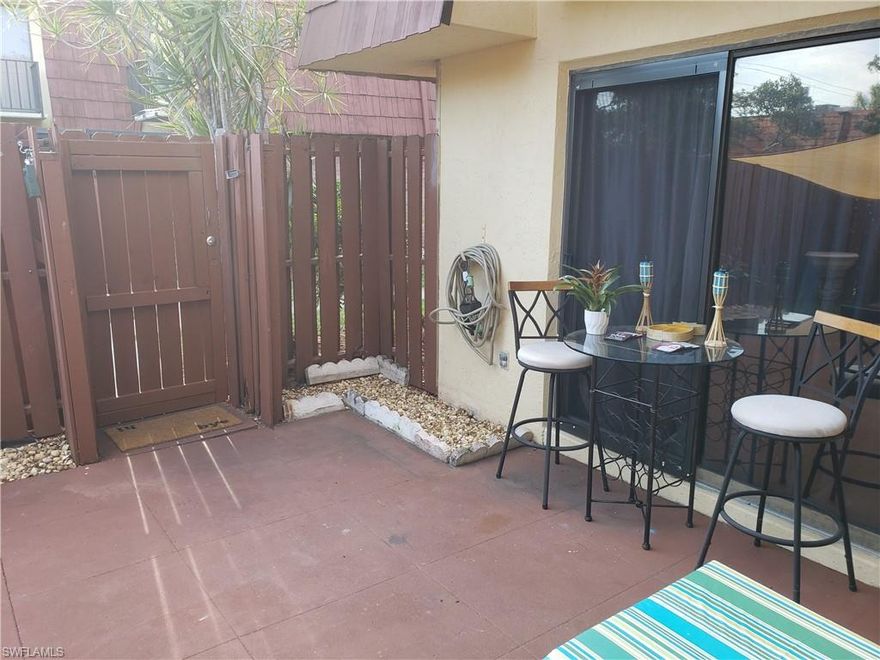 Centrally located 2 bedroom 2 bathroom with interior full size washer and dryer, low monthly fees townhouse with private courtyard patio.