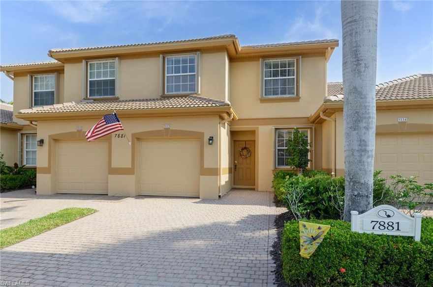 Your Florida Oasis is just a short drive from the beach. This spacious 3 Bedroom 2.5 Bath condo boast luxury living on an affordable budget inside of the gated community of Reflection Lakes. Reflection Lakes offers plenty of amenities include 2 community pools, fitness center, basketball court, tennis courts, and pickle ball courts. Step inside this beautiful condo and you will discover tile throughout the main living area with the Primary Bedroom on the ground floor. The chefs Kitchen has white panelled cabinets with Corian countertops. The 2nd floor offer 2 guest bedrooms and guest bath.  Enjoy the convenience of having a wireless alarm system, single car attached garage & also Accordion hurricane storm shutters making it easy to secure your property when a storm comes or while you are heading back north for the summer. This property was used seasonally for the past several years.  A/C was replaced in 2018. New Tile roof & Gutters installed 2024.  Centrally located to restaurants, Publix, and just a short bike ride to Lakes Park where you will find miles of nature trails, freshwater fishing, and lots of open space for kids to play. HOA fee includes Cable, Insurance, Internet/WiFi Access, Irrigation Water, Lawn/Land Maintenance, Legal/Accounting, Manager, Pest Control Exterior, Rec Facilities, Security, Sewer, Street Lights, Street Maintenance, Water. Come and explore all Reflection Lakes has to offer.