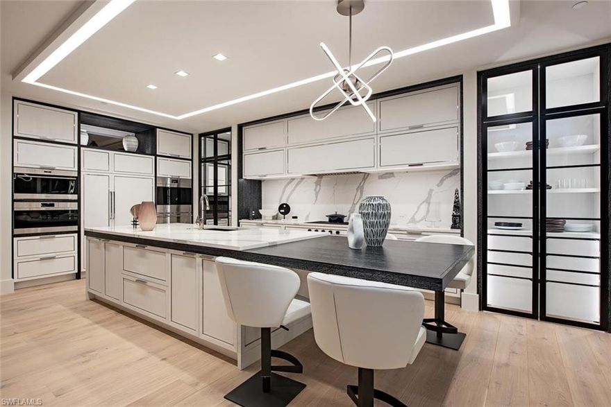 C.458 - Four ultra-luxurious residences overlooking Cambier Park in the very heart of Olde Naples. Exciting, new C.458 - construction opportunity to live just one block south of famed Fifth Avenue South, 8 short blocks to the beach. Coastal contemporary design with highest level finishes and fixtures. Each residence boasts: Over 3,900 sq. ft. of one level, air-conditioned living space + an additional 795 sq. ft. of covered lanai area. Each unit has its own 800 sq. ft. enclosed, three-car garage, a private elevator from ground floor garage, to residence to rooftop. Legno Bastone wide plank wood flooring, Cambria natural Quartz countertops, chef’s kitchen with natural gas, Sub Zero, Wolf 5 burner range, warming drawer, micro, coffee station, custom cabinetry and millwork by renowned woodworkers of Naples. Each unit also enjoys over 1,100 sq. ft. of dedicated, private rooftop living area with kitchen, bar, lounge, firepit & spa. Developed by a team of first-rate architectural, engineering, construction and design professionals. State-of-the-art smart home technology and lighting. A heated pool with water features, tiki bar, rooftop putting green. Backup generators for each unit.