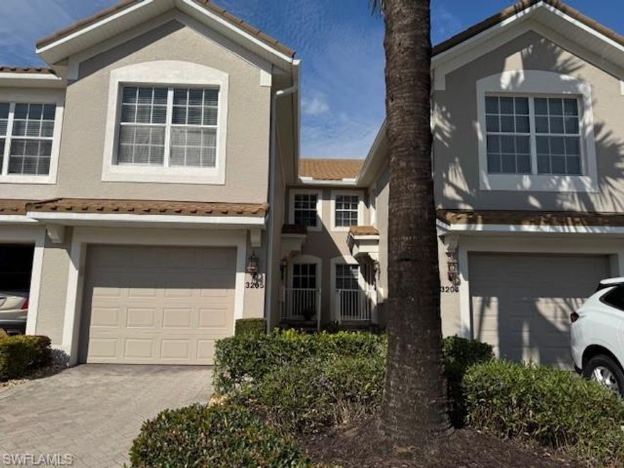 AVAILABLE MAY THROUGH SEPTEMBER 2026 $2,500. OCTOBER & NOVEMBER 2026 $4,500, AND DECEMBER THROUGH APRIL AT $5,400. Beautifully decorated 2nd floor home with 3 bedrooms, 2 baths and 1 car garage. The Cormorant model is very spacious, open floor plan with high ceilings. Enjoy your coffee or favorite cocktail on the spacious lanai overlooking the water. Colonial Country Club offers pools throughout the community, nature trail, a beautiful clubhouse with fine dining or a leisurely lunch, pickleball, tennis, bocce and so much more. Close to shopping, and the airport.