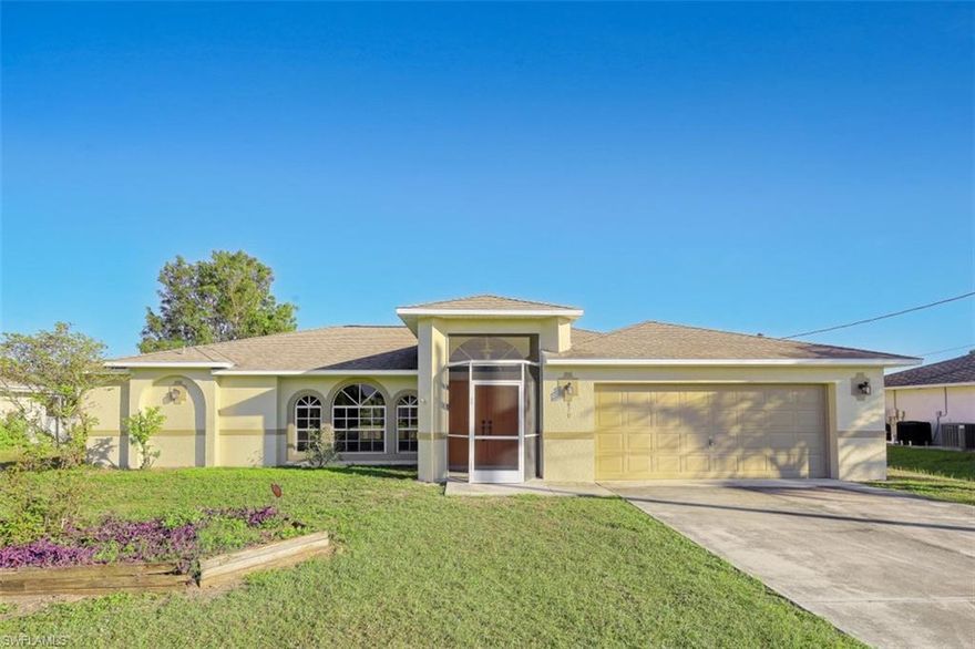 This recently renovated home is move in ready. Mirror Lakes has no HOA, and is conveniently located just off of SR-82 providing quick access to groceries, restaurants, bars, and beaches.   This home offers a very large fully fenced yard with plenty of room to add a future pool, and is on a freshwater canal providing privacy and a view.   This home has brand new flooring throughout the home, new toilets, new dishwasher, fresh exterior and interior paint, an updated AC system.   This home would make a great first home, secondary home, or investment property.  Schedule your showing today.