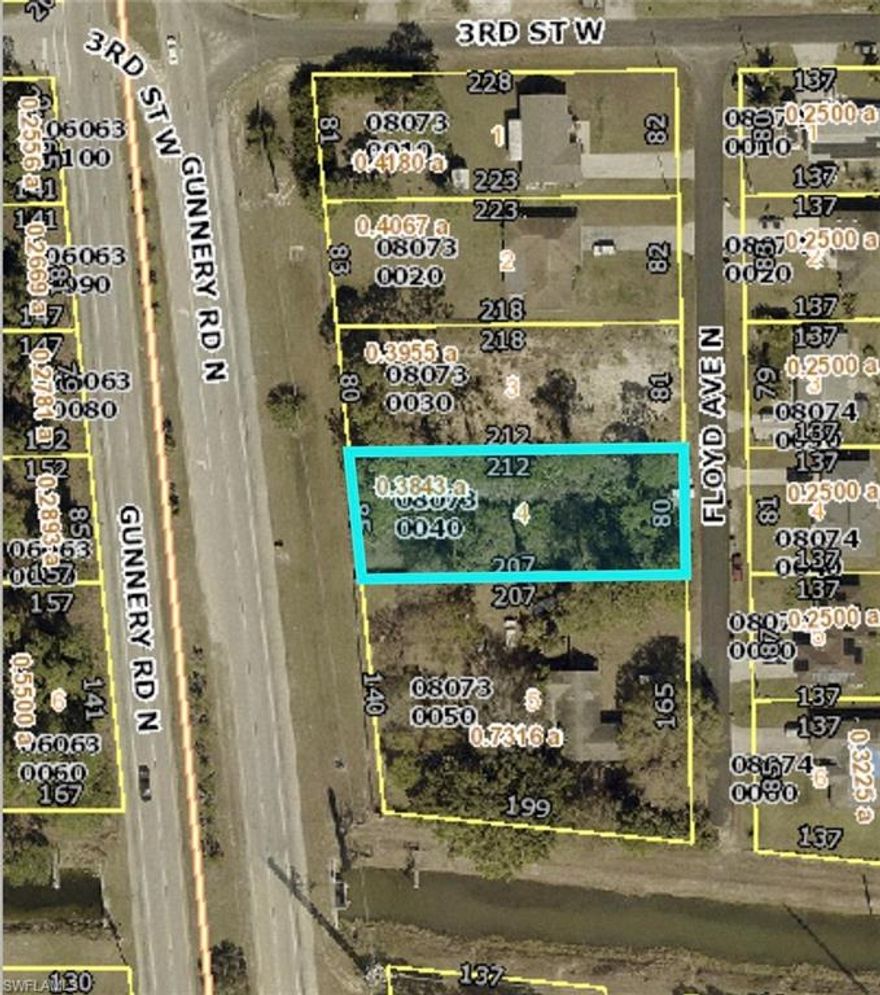 Seller financing available! Discover the potential of this oversized 0.38-acre residential lot located at 202 Gunnery Road North in growing Lehigh Acres, Florida. Measuring approximately 212 x 80 feet, this spacious property offers plenty of room to build your dream home with extra space for a pool, garden, or outdoor living. Conveniently situated with direct access to Gunnery Road North and just minutes from Lee Boulevard, this lot provides easy access to shopping, dining, schools, and major routes connecting to Fort Myers and surrounding areas. Located in an expanding area with new construction nearby, this property offers both residential appeal and investment potential. Enjoy privacy while staying close to everyday conveniences. Whether you are ready to build now or hold as an investment, this oversized lot is a great opportunity. Seller financing makes ownership more attainable and flexible. Don’t miss your chance to secure this prime homesite in a desirable and fast-growing area.