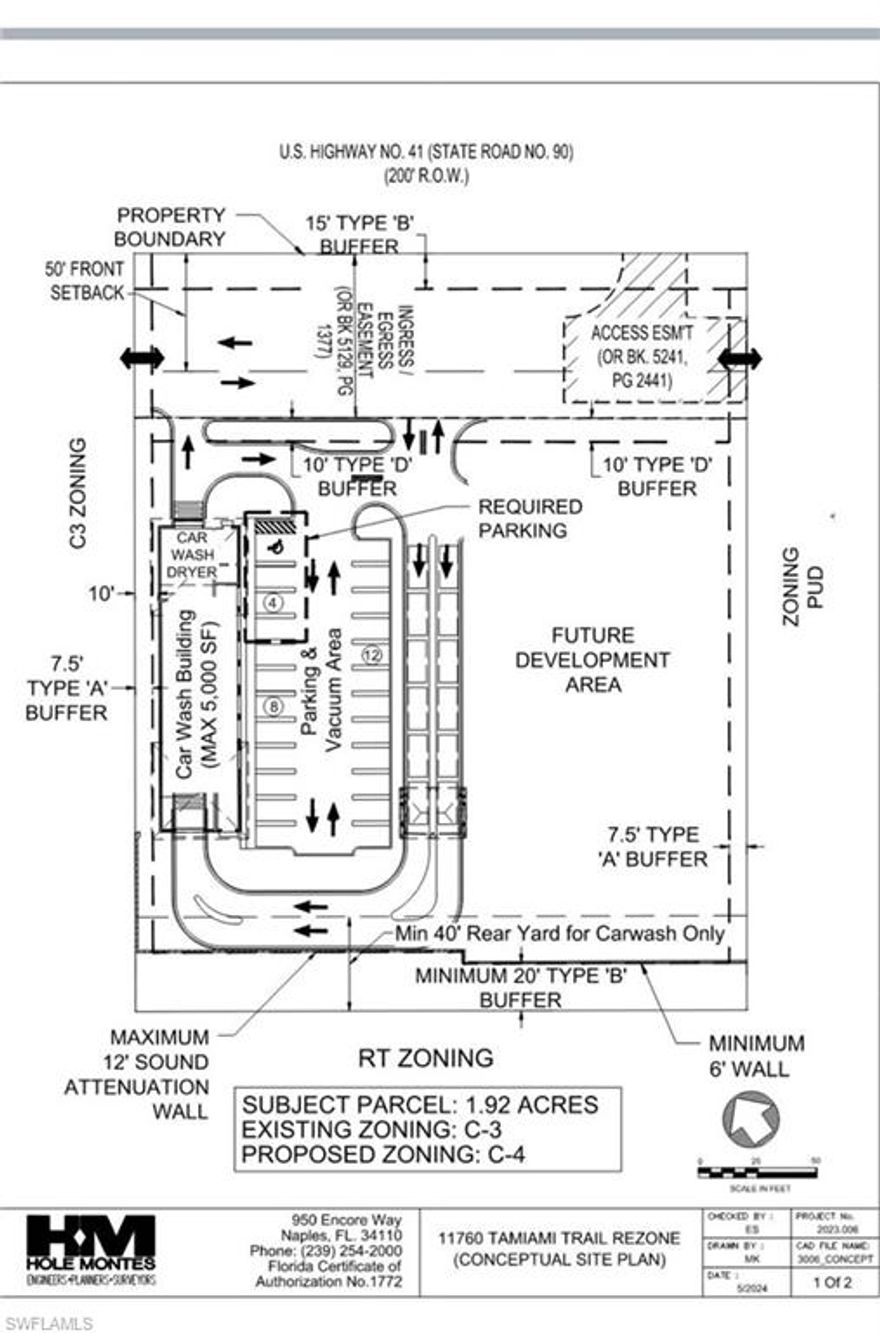 Shovel-Ready 1.92± Acre Commercial Development Site Car Wash and QSR – Naples, FL

Marketing description

Shovel-Ready 1.92± Acre Commercial Development Site Car Wash and QSR – Naples, FL

All City Approvals Secured | Easement Access to Home Depot | Beside RaceTrac

Last City-Approved Car Wash & QSR Site in the Market

A landmark opportunity to acquire a fully entitled, shovel-ready commercial development site in one of Naples’ most powerful and rapidly expanding retail corridors.

Located at 11760 Tamiami Trail East (US-41), this 1.92± acre parcel is strategically positioned adjacent to the brand-new Home Depot and immediately beside RaceTrac, offering exceptional traffic, visibility, and built-in consumer draw. The property includes recorded easement access through Home Depot, providing seamless connectivity and exposure.

This site represents a truly rare development opportunity — the last location in the area fully approved by the City for both a Car Wash and Quick Service Restaurant (QSR). All approvals and entitlements are complete, making this a turnkey, shovel-ready acquisition in one of Florida’s most sought-after markets.

Property Highlights

1.92± acres of prime commercial land on Tamiami Trail East (US-41)

Fully approved and shovel-ready – all city and county entitlements secured

Easement access through Home Depot with full visibility to high-volume traffic

Next to RaceTrac and adjacent to newly built Home Depot

Exceptional traffic counts – approximately 45,000 vehicles per day

Surrounded by national retailers and high-income residential growth

Approved for Car Wash and QSR – the final city-approved site of its kind in the area

Utilities in place and site ready for immediate vertical construction

Investment Summary

This offering represents a major development opportunity in the heart of Naples’ future growth corridor. With all approvals in hand and shovel-ready status, this property delivers immediate time-to-market advantages and unmatched positioning in a high-traffic, high-demand location.

There is no comparable site left in the market with these entitlements, exposure, and adjacency to national anchors. This is a rare, high-value acquisition perfectly suited for developers, operators, and investors seeking a premier Naples asset ready to build now.