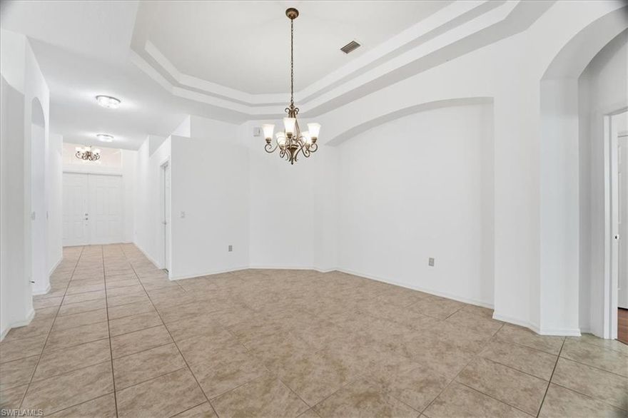 Welcome to your dream home in the highly sought-after Reflection Lakes of Naples! Single level home offering a comfortable open living space in a tranquil, gated community setting. Freshly painted throughout and move in ready.

Step inside this beautifully designed home featuring 3 spacious bedrooms, two full bathrooms, and an open-concept living area ideal for both entertaining and everyday living. The kitchen is a chef's delight featuring a breakfast area, granite countertops with counter seating, ample cabinetry and an open flow to the living room.

The living room, bathed in natural light, opens seamlessly to a screened lanai where you can enjoy a private back yard with serene preserve views—a perfect backdrop for morning coffee or evening relaxation. *Virtual photo shows option to add pool. 

The master suite is a private retreat complete with two large walk-in closets and a spacious en-suite bathroom featuring dual vanities, separate shower and stand alone tub and private WC.

Additional highlights include a two-car garage (also freshly painted from floor to ceiling, volume ceilings, a separate laundry room with washer/dryer included, and beautiful tile and wood look flooring throughout. 

This home offers the perfect balance of convenience and luxury, located just minutes from top-rated schools, shopping, dining, and the pristine beaches of Naples.  \ Reflection Lakes of Naples is a vibrant and picturesque residential community located in the heart of Naples, Florida. Known for its scenic beauty and serene environment, this gated community offers an array of amenities and features that cater to diverse lifestyles. As part of the Reflection Lakes community, residents enjoy access to amenities such as a resort-style pool, clubhouse, fitness center, game room, library and so much more!  Surrounded by lush landscape, beautiful lakes and nature preserves residents enjoy stuffing views and a tranquil atmosphere.

Whether you are looking for a peaceful retreat or an active lifestyle, Reflection Lakes of Naples provides a welcoming environment for families, retirees, and everyone in between.

A plethora of local activities surround, to name a few:
Local Activities:

1.Naples White Sand Beaches
2.Naples Botanical Garden
3.Delnor-Wiggins Pass State Park
4.Everglades National Park
5.Kayaking Tours
6. East Naples Comm Park & Pickleball Cente
7.Clam Pass Park
8.The Naples Zoo at Caribbean Garden
9.Downtown Naples (5th Ave S / 3rd St. S) 
10. Cambier Park Tennis Courts & Gardens.
11. Naples Botanical Gardens
12. Naples Pier(under construction) 
13. Trolly / E-bike & segway tours
14. Paradise Cove Sporta Complex
15. Comedy Clubs
16. Everblades Hocky
17. Concert Venues


**UPDATE** Brand new AC system installed 9/27/2025

*Some photos are virtually staged.