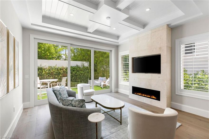 Lowest priced new construction single family home in Old Naples! Newly constructed, never lived in, and priced below the current market cost to recreate it. Drawing inspiration from the rich architectural heritage of Naples, iconic Florida beach town, this charming single family property, offered furnished as shown, exudes the captivating allure of Olde Naples. Nestled amidst the enchanting alleyways and nearby historic districts, this in town cottage presents a rare opportunity to capture the essence of a sophisticated in-town cottage. Accessible discreetly off the alleyway, this newly constructed home seamlessly integrates into the abundant historical charm of this seaside resort town, epitomizing the elegance and grace of Olde Naples living. This meticulously crafted three-bedroom plus bonus loft new construction cottage features a private dipping pool, symbolizing modern luxury and effortless elegance. Free from the burden of HOA fees, this single-family gem harmoniously combines the convenience of simplified, low maintenance living with the independence of a standalone single family residence. Immerse yourself in the charm and character of Olde Naples, where shops, dining, and entertainment are mere moments away, serving as the backdrop to your daily life. The custom-built residence effortlessly merges contemporary flair with timeless charm. Southern rear exposure, warm-toned wide-plank wood floors, quartz counters, high-end appliances, Clive Daniel Furniture and bespoke finishes create a symphony of style and functionality. The first-floor primary suite offers a sanctuary of comfort, boasting a spa-like bathroom and ample closet space. Ascend to the second level, where two en-suite guest bedrooms and a loft await, providing a versatile space to cater to your unique needs, whether it's a home office, reading nook, or extra lounge. Offered furnished, this home is ready for immediate occupancy, inviting you to start living the dream. Seize the opportunity to make this haven your oasis in the heart of paradise, where every day feels like a vacation.