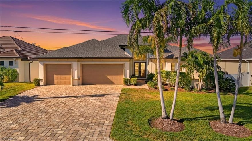 Welcome to 1506 NW 40th Place, a waterfront residence featuring the custom Marsala floor plan by Frey & Son Homes, ideally positioned on a direct sailboat-access canal with no bridges in Cape Coral. The inspection has been completed, with all items fully addressed, making this home truly move-in ready. 

The home does not currently have a dock; however, the seller is offering a credit at closing with an acceptable offer, allowing the next owner to design and build a private dock tailored to their lifestyle.

Offering nearly 4,000 total square feet, this 4-bedroom, 3-full-bath home includes an oversized garage, a dedicated full pool bath, and a custom saltwater heated pool and spa, designed for effortless indoor–outdoor living.

The home is centered around a expansive statement island and a sleek, modern layout, highlighted by hidden in-cabinet kitchen outlets that maintain clean lines throughout. Notable upgrades include a new full-home reverse osmosis system, one large electric roll-down screen for shaded outdoor comfort, and a full-home Generac generator for peace of mind.

The primary suite features an electric shade providing adjustable light control and privacy, adding another layer of comfort and convenience.

Set along an approximately 200-foot-wide canal, the property offers expansive water views and seamless boating access. 

Located within walking distance of the new Tropicana Park, soon to feature a beach, kayak launch, playground, green space, and additional recreational amenities.

A polished, thoughtfully upgraded waterfront home in one of Cape Coral’s most desirable locations!