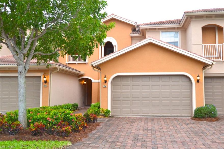 Great location...AMAZING home! This is a beautiful condo in the Meadows of Estero that is conveniently located near Cocunut Pointe, Gulf Coast Town Center, Hertz global headquarters & I-75. 2-Story, Well-Loved 3 Bed, 3 Bath, Coach Home/Condo that offers 2,542 sf of living area with a PRIVATE ELEVATOR. Shows like new and is sure not to disappoint. It has a spacious living area while keeping a grasp on the Home-Sweet-Home feel. Beautiful architecture w/ arches & columns, tray ceilings, crown molding, large tile and tall baseboards. Great room floor design with a huge screened lanai offers wonderful relaxation or entertaining space. The kitchen has a long breakfast bar w/ a unique Eat-In Kitchen table, lots of cabinets and countertop space, stainless steel appl., plus a great view of the pond. The Master Suite with sitting room and sliders to lanai is HUGE. The sitting room could be a home/office or a great place to curl up with a good book. Stunning Master Bath w/ His&Her sinks, make-up station, huge walk-in closet and additional linen closet that offers all the storage you need! Meadows of Estero is a quiet, cozy neighborhood with low HOA Fees. Don't delay...call today for showing!