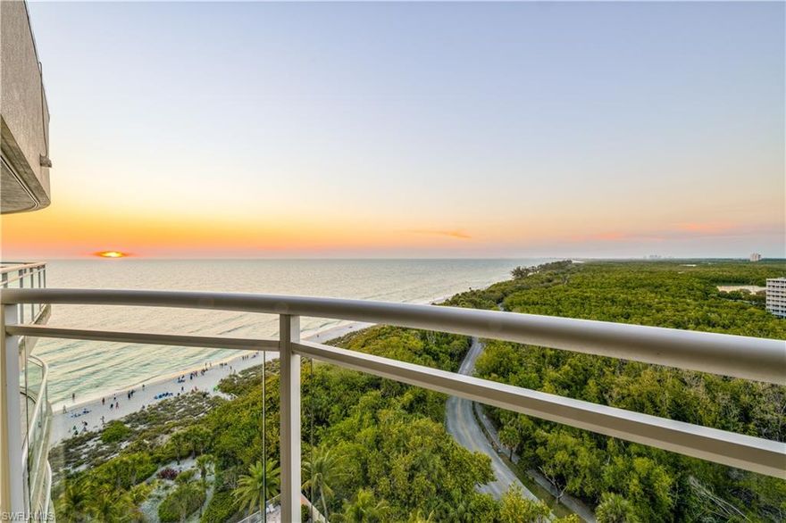 Penthouse unit available in Moraya Bay! PH7 with direct beachfront access and spectacular western views features tile flooring, custom upgrades and refined detailing throughout. The spacious 4-bedroom + Den, 3.5-bath, 4,000+-sq ft and comes with a coveted enclosed 2 car garage. Located on the 11th floor, this open-concept residence is accessed through private elevator and features a gorgeous chef-grade kitchen, as well as great room and dining areas with magnificent Gulf-front views thanks to floor-to-ceiling glass. The high-end chef's kitchen features a gas range, dishwasher, multiple refrigeration units, ice maker, and ample storage. The large master bedroom also enjoys wall-to-wall floor-to-ceiling glass for unforgettable views. The huge lanai (with glass railings and sliders) makes sunsets feel close enough to touch. When you're not spending time inside this stunning space, Moraya Bay’s 2 pools, beach and poolside service, restaurant, beachfront gym, full-time manned security and concierge services make you feel as though you are staying at a 5-star resort.