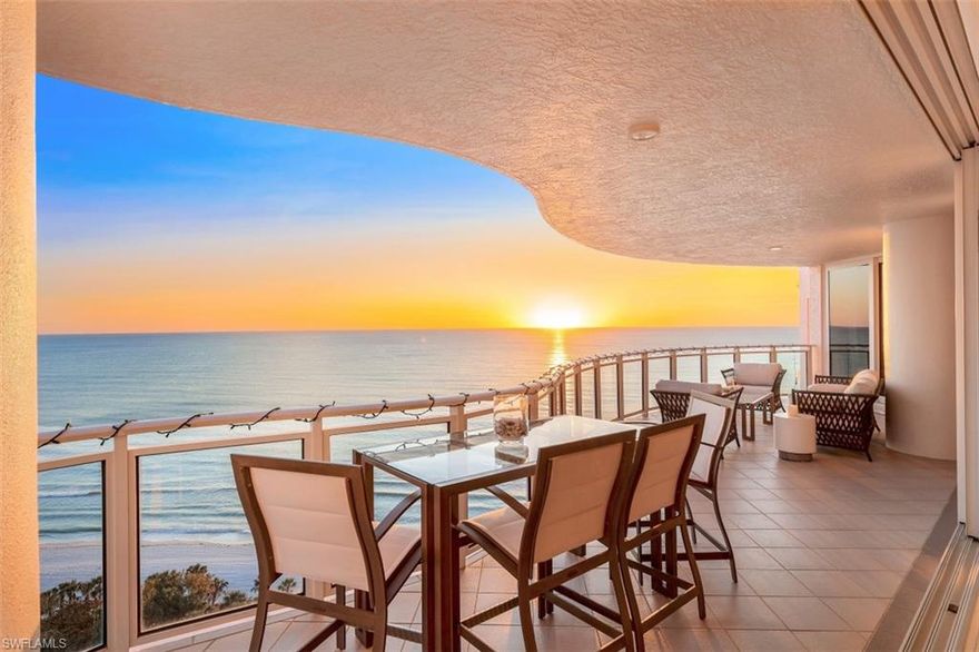 Brighton your life in the inspiring vistas of the Gulf of Mexico wih  its white sand private beach! Naples top resort-style condominium, w/attended gate staff, eagerly greets as you enter via brick paved, low traffic roads lined with Royal Palms & flowering medians. Once inside, you will find a large lobby, social & fitness centers (currently undergoing non storm related renovations w/assessments paid!) greeted by pleasant, around-the-clock, doormen/security. Impressive renovation floorplan & photos are available for viewing (see virtual tour/Gallery photos.) Memberships to ALL Pelican Bay tennis and beach clubs are inclusive to Bay Colony, Pelican Bay Club & Community Center! Stroll along the sandy shoreline to Bay Colony's exclusive Beach Club featuring a community pool, beachfront dining plus a tennis club (currently undergoing renovation-courts are in play!) Beyond the Beach Club is The Ritz Carlton & an about face will lead a health walk away to 2 of Pelican Bays private beach access points with complimentary chairs & more delectable dining! Experience beautiful flora & fauna on BC's private paved bike paths. Once inside Brighton, new elevators uplift you to the17th level, end residence showcasing floor-to-ceiling sliding glass doors which lead to an exclusive open, wave designed balcony boasting panoramic water views & nightly sizzling sunset skies! A flowing floorplan & current updated decorating, within all rooms, amongst spacious combination living/dining areas displaying a wet bar, an open island kitchen featuring a panoramic window overlooking long southern bay water views. In addition; stainless Sub Zero & Wolf appliances, wine cooler, round table dining area. Enhanced kitchen, dining area & foyer light fixtures plus a roomy walk-in pantry! An open family room/den has its own S facing balcony, an opulent powder bath and 2 spacious guest bedrooms, each with its own bathroom and vast bay plus beach picture window & balcony views! Exquisite hand painted walls grace the primary bedroom. Wind down in the jacuzzi tub of the primary bath w/separate vanities, a generous size water closet w/bidet plus extra large closets & electric blinds throughout. Outside Brighton, the giant pool & hot tub are equipped w/towels & an entertaining outdoor covered pavilion kitchen w/refrigerator, sink & 2 generous sized gas grills! The jaw-dropping warm & wide sandy beach is inviting via gated boardwalk access offering beach loungers, kayak storage & ample vitamin D sunshine! Enjoy your workouts in new scenic views on Precor fitness machines. Brighton provides 2 visitor guest suites, AC cooled storage closets & cages, 2 nearby garage spaces & convenient car wash area. Two beloved family pets are most welcome, including both dogs & cats! Within vibrant Bay Colony in Pelican Bay, you will experience the company of exceptional residents amongst breezy beach locations & amenities all exceeding your expectations! Appliance/AC home warranty included!