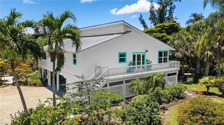 This lovely Sanibel Dunes home will make you feel comfortable from the moment you step in.  Soft seashore colors and easy-care furnishings make this the perfect place to relax after a day on the beach.  2 bedrooms and 2 baths plus an extra large office that can double as an additional guest room.  Updated kitchen with granite counters and kitchen island that provides additional seating.  Open floor plan with a vaulted ceiling allows natural light to brighten the space. Room to build your own pool, or bike up to the Clubhouse pool (membership required). Enjoy the outdoor shower, banana, mango, and lemon trees in your own backyard.  Metal roof and fully wind mitigated.  Property drains well even after heavy rainfall. Over $75k in improvements made by current owners.