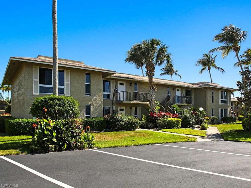 **Seller willing to negotiate re upcoming assessment** LOWEST $/SF OF THIS SIZE IN THE GLADES, WITH THE NICEST VIEW!! This split-plan 2BR/2BA condo offers roominess both inside and out--a lush lawn flows from the lanai to the 13th hole, while the large bedroom suites have great light and sizable bathrooms. The living/dining area is large and bright. Unit got impact-resistant sliders in both living area and master bedroom approx. 4 yrs ago; water heater and washing machine are <2 years old; A/C and refrigerator <4yo. Offered turnkey, this home is in very good condition and has everything you need to start living the Florida life in this friendly bundled-golf community! Residents enjoy two golf courses, 9 swimming pools, tennis and bocce courts, a full schedule of social and wellness activities, and dining at the renovated 19th Hole club. All this just 5 minutes from downtown Naples!