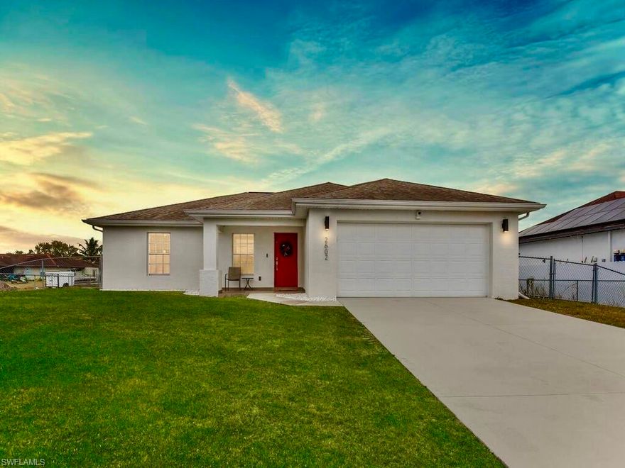 Welcome to this 3/2+ den FENCED home nestled away in the highly desirable SW side on a quiet street just minutes from Fort Myers & all major amenities. This open floor plan with a spacious GREAT room spotlighting an admirable GLASS french doors to den, desirable jack & jill access to guess bath, a welcoming breakfast bar with granite countertops & newer STAINLESS STEEL appliances, dual WALK-IN closets, tiled front porch, and an enormous back screened patio great for entertaining. It also features a Brand new (2026) Dimensional shingle roof being installed, NEW water softener system, IMPACT windows & doors, (2026) water heater, HIGH speed internet, newer fixtures, attractive accent wall, an eat in kitchen, and an awarding triple slider. It also features window treatments, pantry, plenty of storage, recessed lighting, custom mirror & oversized vanities, plant shelving, and washer & dryer under air. Schedule your showing today!