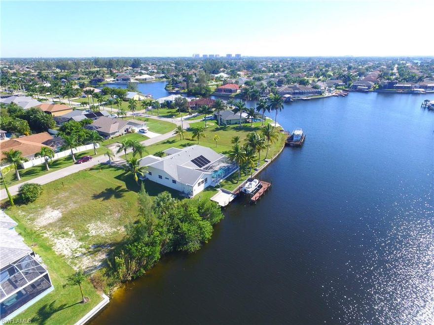 Great SW Cape neighborhood west of Agualinda, south of Beach Pkwy, with western rear exposure on a nearly 200' wide gulf access canal. Wide canal lots in SW Cape are have become a rare commodity, especially western exposure lots. Get yours before they're gone.