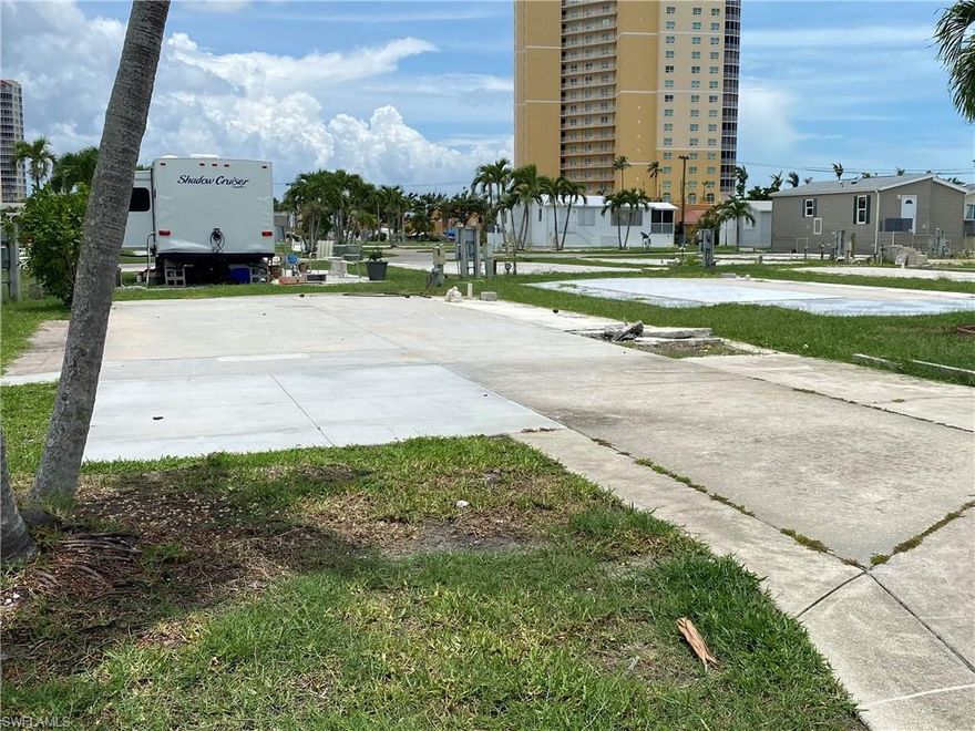Don’t wait this lot is cleared and ready for you to place your new RV/ mobile home /travel trailer on along with land ownership. Enjoy the SWFL life with your family within the oversized PET FRIENDLY section Phase 5 of Palmetto Palms RV Resort. This active +55 plus community offers many social activities to enjoy. Close to Sanibel and Bunche Beach and Fort Myers shopping and dining. Everything in the community is being reconstructed and will be better than before.