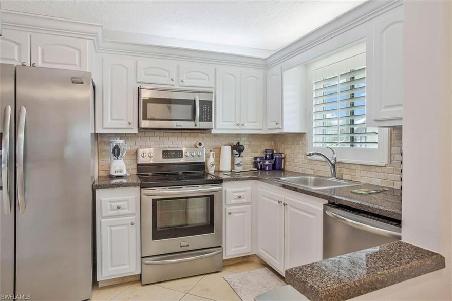 14-101 This is a beautifully updated and fully furnished first floor end unit. There is a large heated pool, clubhouse and many ,many activities.  Friendly People! A brand new golf course is opening soon with discounts for Collier County Residents. Only Pay if you play. All fees and utilities (except electric) are included in monthly rent. Two parking spaces are included AVAILABLE April 10 2026