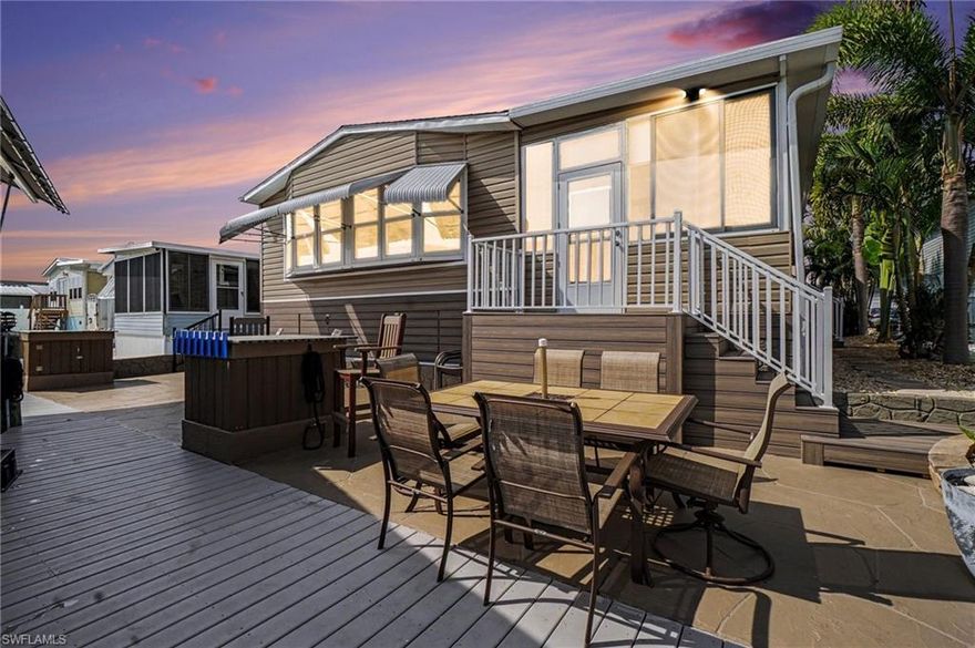 Welcome to easy island living at 3094 Harpoon Lane in St. James City, where thoughtful upgrades, quality craftsmanship, and a boater-friendly lifestyle come together. This beautifully updated home offers the perfect blend of comfort, durability, and coastal charm in one of Pine Island’s most sought-after waterfront communities.
Inside, you’ll find a bright, inviting interior featuring real-wood soft-touch cabinetry, elegant granite countertops, and new luxury vinyl flooring that flows seamlessly throughout the home. The updated bathrooms add a fresh, modern feel, while the ensuite primary bedroom provides a comfortable and private retreat.
Natural light fills the home thanks to new windows, complemented by custom blinds and exterior plantation shutters that enhance both style and energy efficiency. Every detail has been considered to make this home move-in ready and built to last.
Under the home, you’ll appreciate the extensive upgrades, including all new ductwork, a raised structure with an updated strap system, and durable Trex skirting. Storage is exceptional, with multiple heavy-duty Trex access doors providing easy entry to the large storage areas beneath the home.
The laundry room and workshop space have been thoughtfully designed with ample storage, making it easy to stay organized while enjoying space for hobbies, tools, or gear.
Outdoor living is just as enjoyable with two separate porch areas, perfect for relaxing with your morning coffee or enjoying evening island breezes.
For boaters, the property truly shines. A 10,000-lb boat lift equipped with a GEM remote makes loading and unloading effortless, so you can spend more time on the water and less time preparing for it.
With its extensive updates, durable materials, and ideal setup for island and boating life, 3094 Harpoon Lane offers a rare opportunity to enjoy the very best of St. James City living