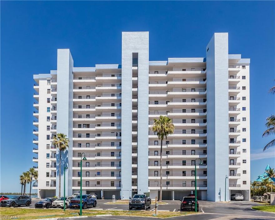 Stunning gulf and bay views from this lovely 4th floor unit in Punta Rassa! Enjoy stellar views of the Gulf of Mexico, Sanibel Island, and the Pine Island sound and beyond. Lots of high value upgrades including impact window and doors in 2026, new appliances throughout, new window coverings, new flooring, paint, kitchen, tops, fixtures and more. NEEDS NOTHING!!! Act fast to secure your piece of paradise in the sun!