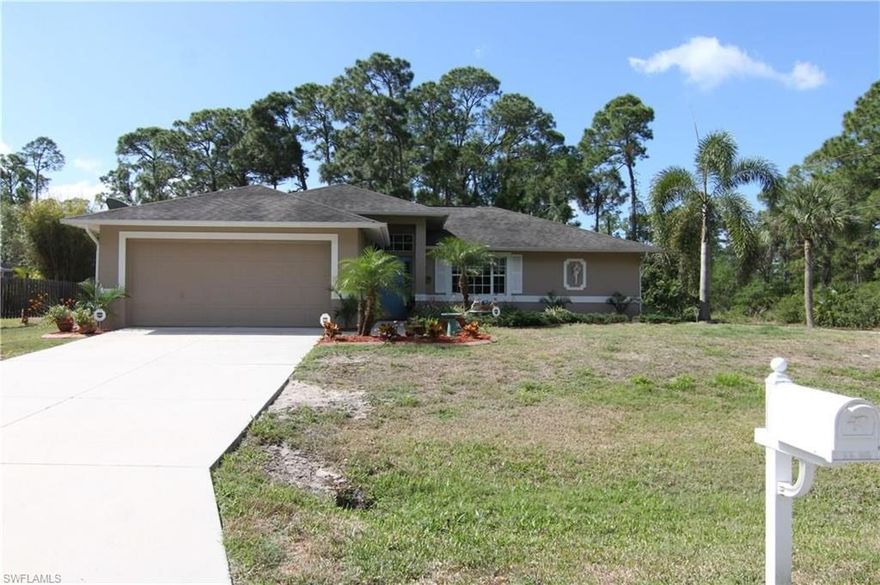 "C'est Magnifique" best describes this 3 bedroom, 2 bath, 2 car garage home built in 2005. The home was recently remodeled with top quality finishes. This home has it all, an "open concept" kitchen and a split bedroom floor plan. The kitchen counter tops are Cambria Quartz that beautifully compliments the tall cabinets and the grey subway tile back splash. The bathrooms were also recently remodeled with elegant cabinetry and quartz counter tops. Living area floors are porcelain tile and the lanai floors are natural stone Travertine tile. There is an optional buildable lot adjacent to the back yard that is available for many purposes. The furniture is also negotiable. Top this off with a new 16 seer Air Conditioner and water heater installed this year and you have a perfectly move-in ready home to suit your family's needs. Come see this fabulous home and you'll want to make it your own!