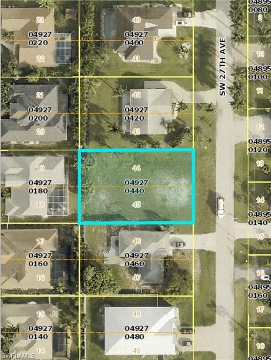 Prime Location in SW Cape Coral – City Water & Sewer with No Remaining Assessments!

Don't miss this incredible opportunity! This dry lot is perfectly situated in a highly desirable area of Southwest Cape Coral, with city water and sewer already connected and no assessment balance owed.

Located close to top-rated schools, beautiful parks, shopping centers, grocery stores, and a variety of restaurants, this property offers the ideal setting for your future dream home.

Whether you're ready to build now or invest for the future, this lot provides the perfect combination of convenience, value, and potential.

Start building your dream today—opportunities like this don't last long!