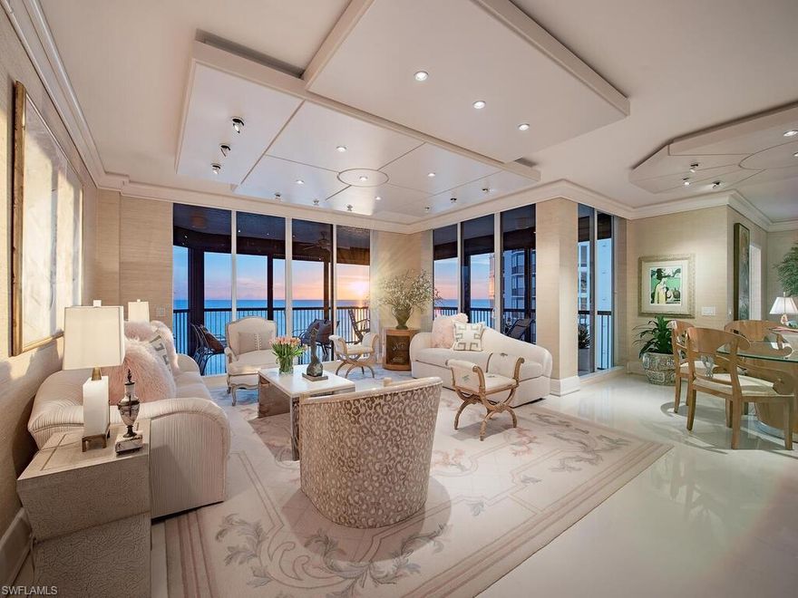 Let's Talk, Never, before seen on the market! Welcome to the luxurious Biltmore at Bay Colony! Let’s stroll thru your next home sweet home! Imagine your new residence situated on the 11th floor, unit 1104. This condominium combines architectural grandeur with masterful design elements that offers sweeping views of the Gulf that provide a picturesque backdrop. Exquisitely designed and decorated, furnished unit features the most breathtaking coastal views! Peaceful elegance is how you will feel as you are captivated by its magnificent warmth and overall beauty from the moment you cross the threshold into the formal entry, timeless features await you as your next steps will captivate you! You are effortlessly connected to the masterfully designed living and Dining room allowing easy entertaining with family and friends, features floor to ceiling western exposure sliding glass doors that provide abundant natural light, that beckons you to your private screened sanctuary balcony, open great room kitchen designed space surrounded by north facing screened balcony. The luxurious Owners Suite  offers a serene retreat, with balcony access, custom His / Her walk-in closet, luxurious custom bath features enclosed oversized rainfall shower. Two well-appointed en-Suites offer flexibility and comfort, stunning formal half bathroom, privately owned interior 11th Floor AC Storage Unit. Custom design elements throughout! Two enclosed garage spaces with one storage unit. Bay Colony offers an exceptional lifestyle in one of the most desirable developments with ultimate privacy that starts at the grand gate at Bay Colony with 24-hour security, as you enter through the main entrance, and continues at The Biltmore. You will always be greeted with a warm smile by the front desk reception who can facilitate and guide you through most any question you may have! You never have to leave Bay Colony to have a fun-filled day, featuring, private tennis center and the renowned private Beach club. Make The Biltmore at Bay Colony your next home sweet home!