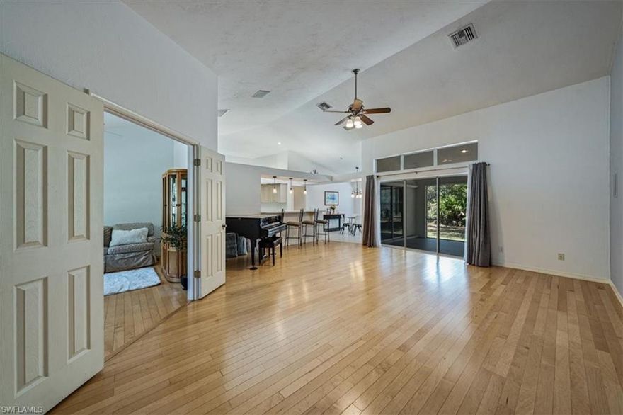 Welcome home to Bonita Preserve, a quiet community in Bonita Springs conveniently located near shopping, entertainment, restaurants, and the beautiful white-sand beaches SWFL is famous for. This move-in ready home features 3 bedrooms, a den, and two bathrooms, with tall ceilings in an open concept design. Large sliders create a seamless transition from the living area to the private, outdoor retreat where you’ll enjoy mature landscaping including your own star fruit tee and a neem tree. New flooring in all of the Bedroom! Rest easy knowing that this home’s roof is just three years old, the water heater is less than one years old, and a one-year home warranty is included. Easy access to I-75 and less than 15 minutes to the airport, 7 miles ro Estero Mall and just 1 mile North of Collier County. Low HOA fees of less than $100 per month includes a community pool, community room and kayak launch onto the imperial river!