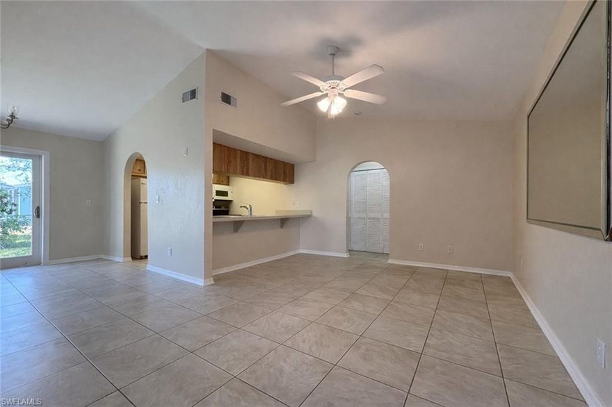 Bright & Spacious 1-Bedroom Home in a Prime Cape Coral Location

Welcome home to this beautiful 1-bedroom, 1-bath residence featuring tile flooring throughout and a layout designed for comfortable everyday living. As you step inside, you’ll immediately notice the vaulted ceilings and open design that create a bright, airy, and welcoming atmosphere.

The large kitchen offers plenty of counter space and storage, making cooking and meal prep easy and enjoyable. Enjoy meals in the adjacent dining area or gather casually at the breakfast bar—perfect for entertaining or relaxing at home.

Storage won’t be an issue here. The home includes a huge storage closet with washer and dryer hookups, along with a walk-in closet to keep all your belongings organized.

Located in a highly desirable area off Country Club Blvd, you’ll have quick access to shopping, dining, parks, and recreational facilities. Commuting is a breeze with both the Midpoint Bridge and Cape Coral Bridge just minutes away, making travel to Fort Myers and surrounding areas easy.

? Spacious, well-located, and move-in ready—schedule your showing today!
* $1,195 a month
* First ($1,195) & Security ($1,195)
* $65 per Application per Adult. All Adults MUST Apply
* Pets allowed with approval
* 2.5 times monthly rent in Verifiable Income ($2,987)
* 1 month of Pay Stubs