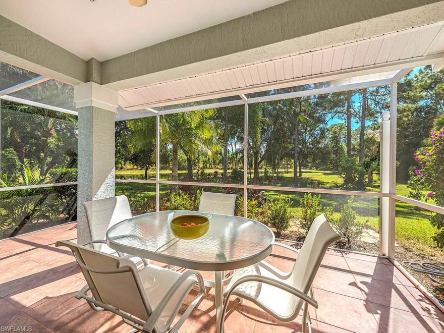 Once in a lifetime unique opportunity to own a rare-find private villa home and lot. Absolutely a wow factor one story 2+Den villa home with 2 car garage and long brick paver driveway and a jaw dropping back yard views.     Must see photos. & Located in Sterling Oaks - Naples, Minutes to Barefoot Beach, Mercato in a quiet location, 24 hr mannded guard gate, awesome amenities with resort pool, gym, pub, pool cabana serving good and drinks.  Widely known for its friendly and impressive tennis program (optional to join).  Furnished with exclusions.

Features
• Side yard space for grilling out and plenty of room to roam.
• 2 Bedrooms, plus an enclosed den
• 2 Full bathrooms
• 2 Car garage
• Spacious great room
• Open and spacious kitchen
• Spacious covered lanai outdoor living space
• 
*Remodeled and updated villa home
• Wood flooring 
• Impressive spacious tile on diagonal
• Walk-in closet
• French doors
• Plantation shutters
• Brick pavers long driveway
• Brick paver pathway entrance
• Southeastern rear exposure 
• Tasteful selection of ceiling fans and lights
• Offered furnished with some exclusions