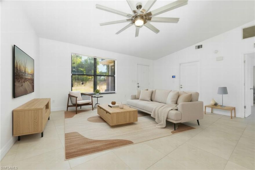 FHA/VA APPROVED | MOVE-IN READY | NO HOA | NO FLOODING | STORM-TESTED
Here’s the one buyers dream about: a beautifully renovated 3-bedroom, 2-bath home in San Carlos Park, tucked away on a quiet, family-friendly, one-way street with only seven homes. Solidly built, meticulously maintained, and storm-tested with no flooding, hurricane damage, or insurance claims, this home offers true peace of mind — and it didn’t even need boarding up during recent storms.
The split open floor plan maximizes space and privacy, making the home feel larger than its square footage. Vaulted ceilings, 20×20 tile flooring, large windows, full-opening sliders, and fresh paint throughout create a bright, airy, and welcoming living space. The upgraded kitchen flows seamlessly into the living area and features soft-close cabinetry, granite countertops with full backsplash, new stainless-steel appliances, recessed lighting, pantry storage, and a breakfast bar perfect for entertaining or everyday life. The primary suite is a private retreat with a beautifully tiled walk-in shower, granite vanity with soft-close cabinetry, and a spacious walk-in closet.
Major updates include a new A/C with ductwork (2024), 130+ MPH-rated roof (2022), new water heater (2025), new well pump and softener system, new washer and dryer, hurricane shutters, generator hookup, and a 10-year in-ground termite prevention system. The 2-car garage with epoxy flooring plus attached covered car space and oversized driveway provide ample parking and storage.
Step outside to a fully fenced backyard with a 6-foot wood privacy fence, perfect for kids, pets, or entertaining. There’s room for a pool, a large screened-in lanai with deck space, and a 20×20 air-conditioned shed offering endless options for a home office, gym, workshop, or bonus storage.
Located within walking distance to the community park and pool, and just 5–10 minutes to RSW Airport, FGCU, Coconut Point, Gulf Coast Town Center, shopping, dining, and beaches, you’re never far from everything Southwest Florida has to offer.
Whether you’re a first-time buyer, looking for a family-friendly home, or seeking a strong investment, this property delivers. The previous owner generated $5,000+ per month in Airbnb income, proving its versatility and income potential.
No HOA. No flood history. Fully updated. Move-in ready. Privacy, space, and upgrades — all in one home.