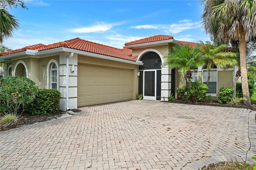 Impeccably maintained North Fort Myers home built by Meritage Homes, featuring 10/10 remodeled kitchen and bathrooms with high-end finishes and exceptional attention to detail. The interior shows like a model home and has been meticulously cared for throughout.

Designed with a modern open floor plan, the home blends functionality with upscale finishes and all tile and wood flooring, creating a clean, durable, and elegant living space.

The beautifully updated chef’s kitchen is the centerpiece of the home, featuring double ovens, modern cabinetry, and a large island with a dedicated coffee nook—perfect for both entertaining and everyday living. The island and coffee nook are finished in Silestone “Calacatta Gold,” while the back bar and open shelving showcase long-plank hickory butcher block, adding warmth and contrast to the space. The dishwasher and garbage disposal are both specifically low noise. You can barely hear the the dishwasher when it runs and the garbage disposal is also very quiet.

Both bathrooms have been fully remodeled with a spa-like feel and quality craftsmanship throughout. The primary bath includes a 63-gallon soaking tub paired with an extra-high-flow designer faucet capable of filling the tub in just minutes for a true relaxation experience rarely found in residential construction.

Step outside and enjoy the Florida lifestyle with a screened lanai, pergola sitting area, and a 900-square-foot patio expansion, offering exceptional space for relaxing or entertaining. The outdoor hot tub is included with the sale, creating a private backyard retreat. The seller is also including a fiddle-leaf fig houseplant as a unique design touch that complements the home’s aesthetic.

Situated on a quiet cul-de-sac inside a beautiful gated community with a scenic 3-mile walking and biking path, the home is conveniently located near shopping, dining, boating, the Caloosahatchee River, and Downtown Fort Myers.

A truly immaculate, move-in ready home with designer-quality upgrades already completed.